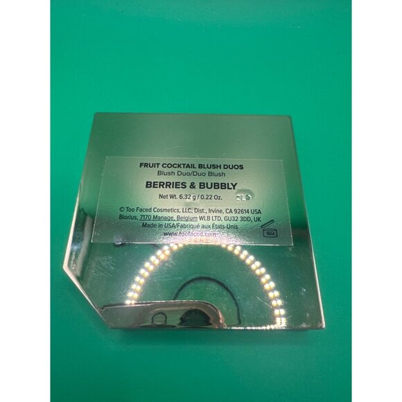 Too Faced Fruit Cocktail Blush Duo Berries & Bubbly 6.3G Compact Makeup Mirror - Picture 2 of 3